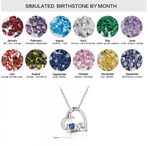 Personalized Birthstone Necklace JEWJONE101872